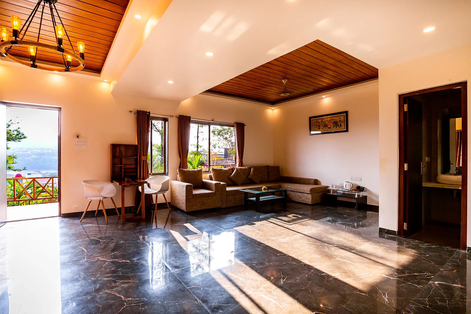 3 Bedroom Luxury Villa living room and balcony